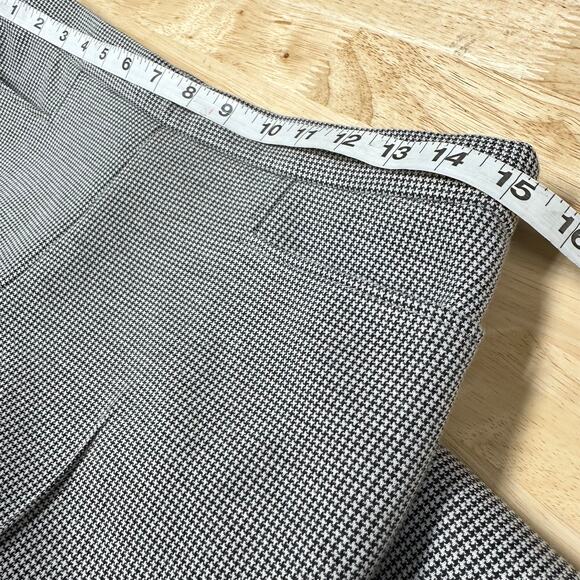 Akris Punto NWT Franca Houndstooth Cropped Trousers Black Cream Pants Size 6 - Picture 9 of 11